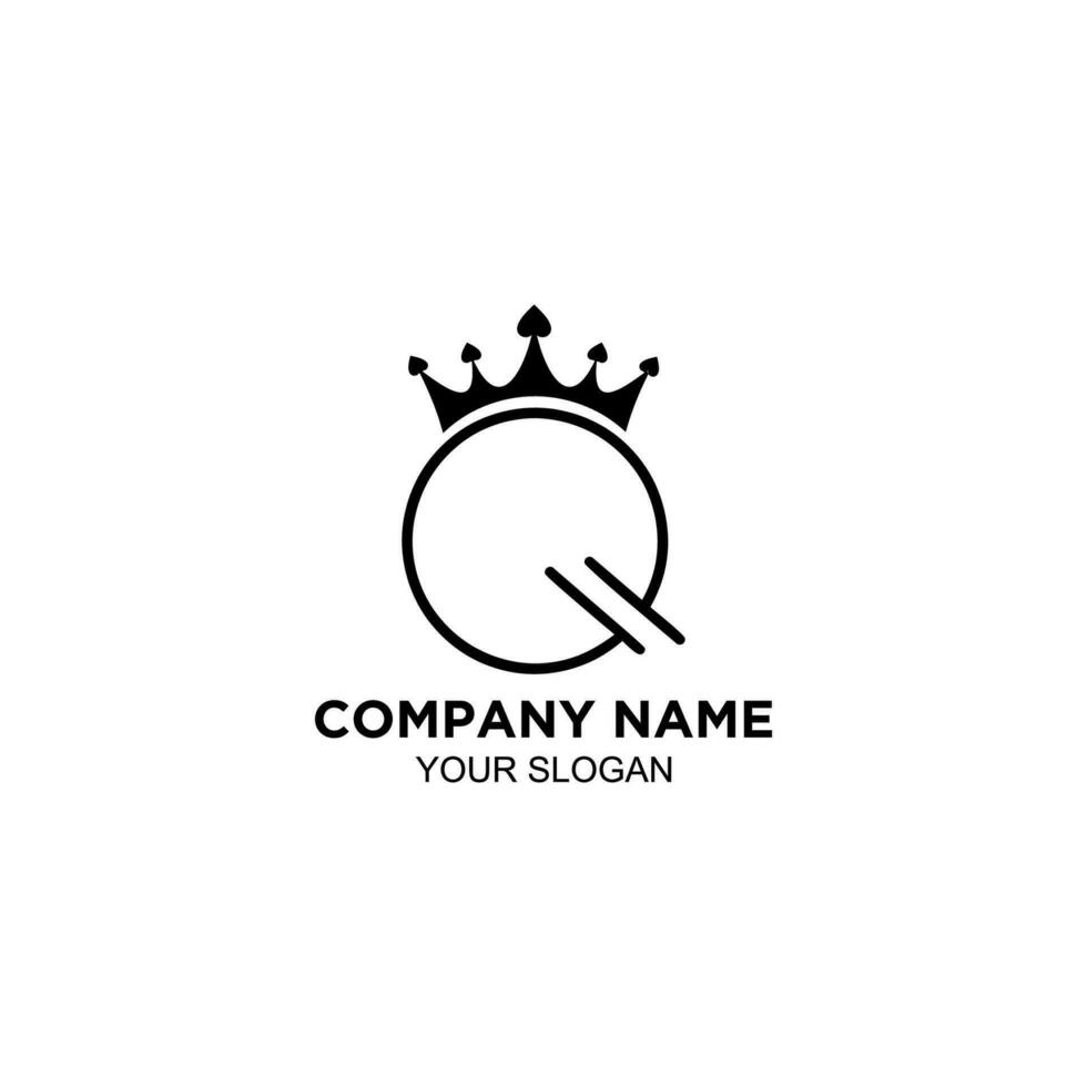 Q queen logo vector design