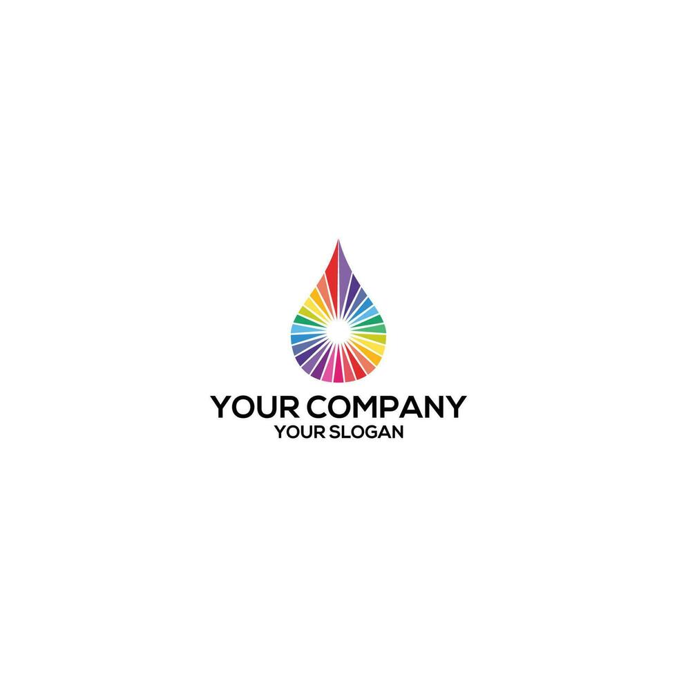 Spectrum Water Logo Design Vector