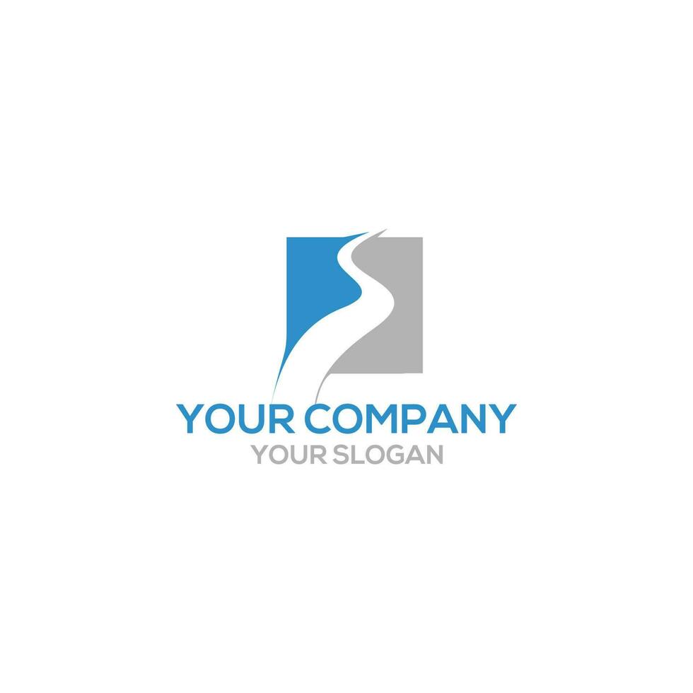 Square S River Logo Design Vector