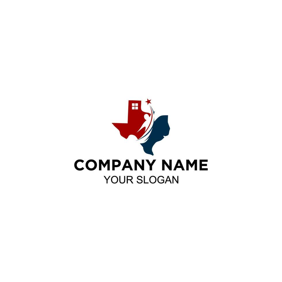 Texas hogar cuidado centrar logo vector