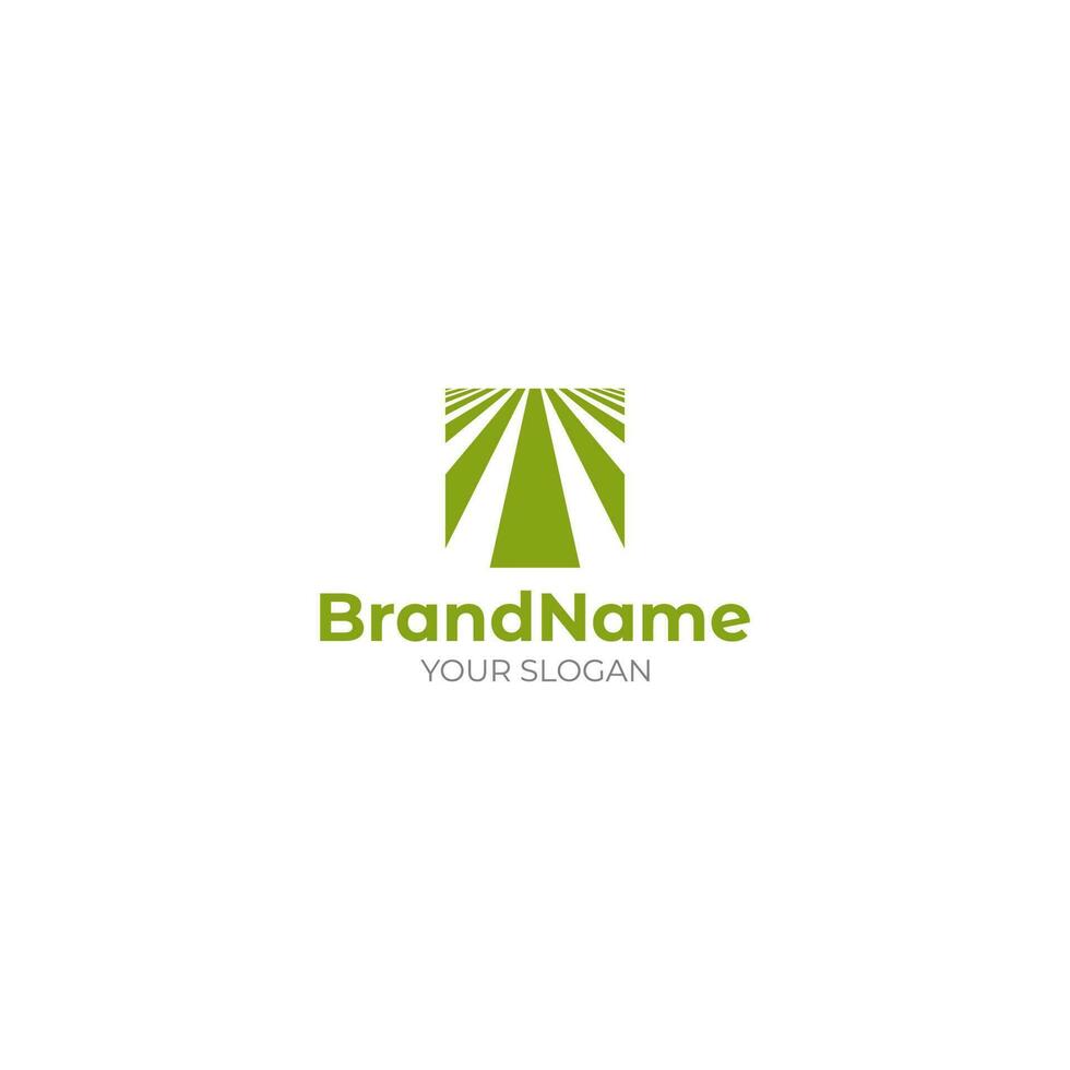 Square Turf Logo Design Vecto vector