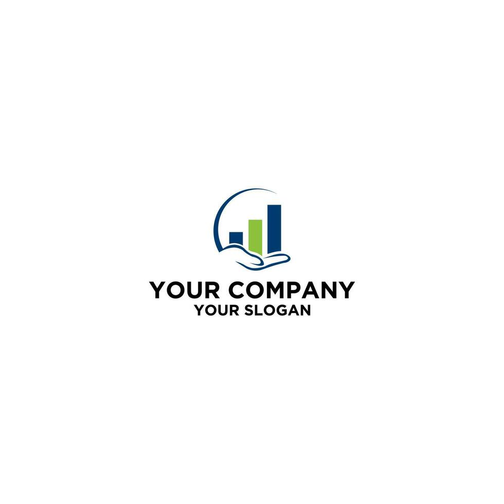 simple help invest logo design vector
