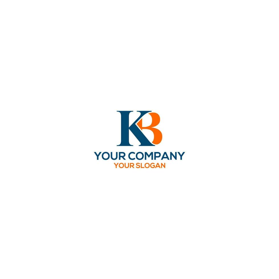 Simple Kb Logo Design Vector