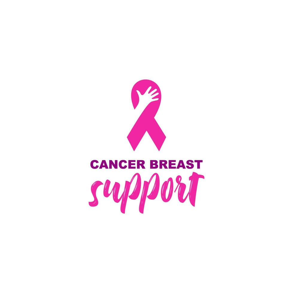 Help Fight Breast Cancer Logo Design Vector