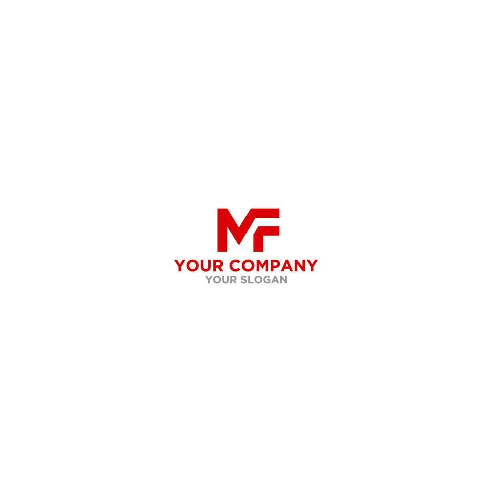 Simple MF Logo Design Vector