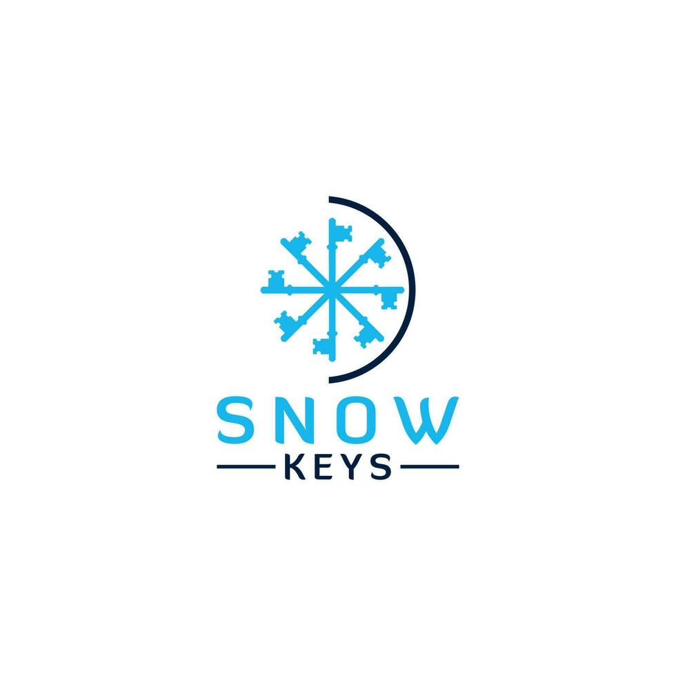 nieve llaves logo diseño vector