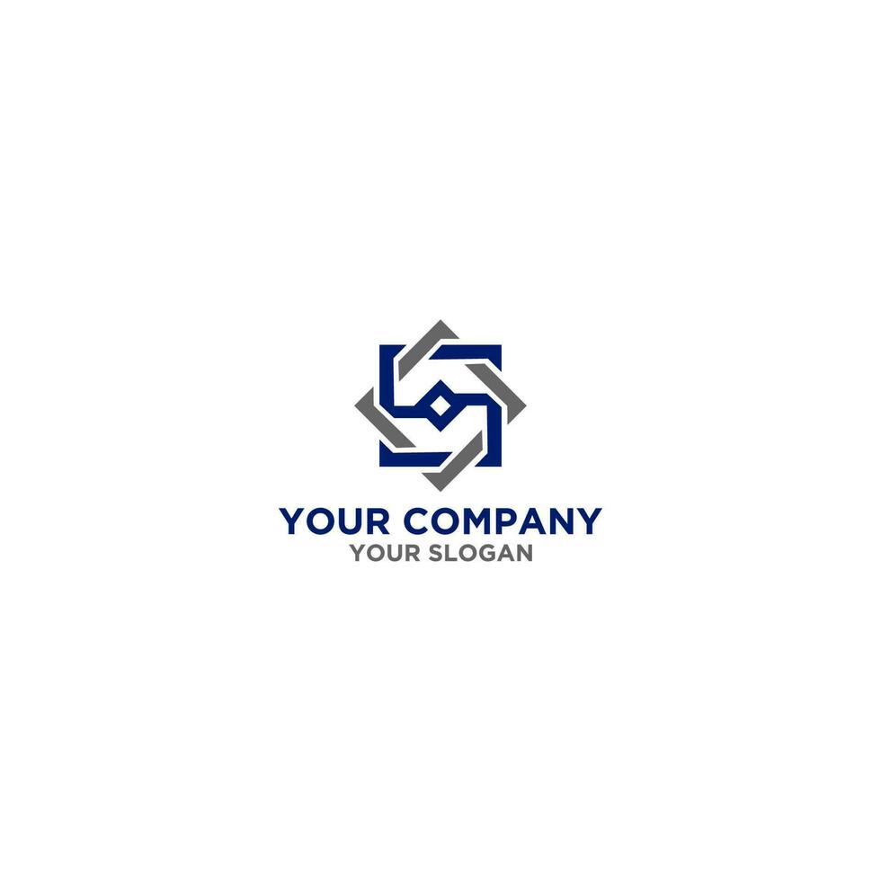 S Diamond Chain Logo Design Vector