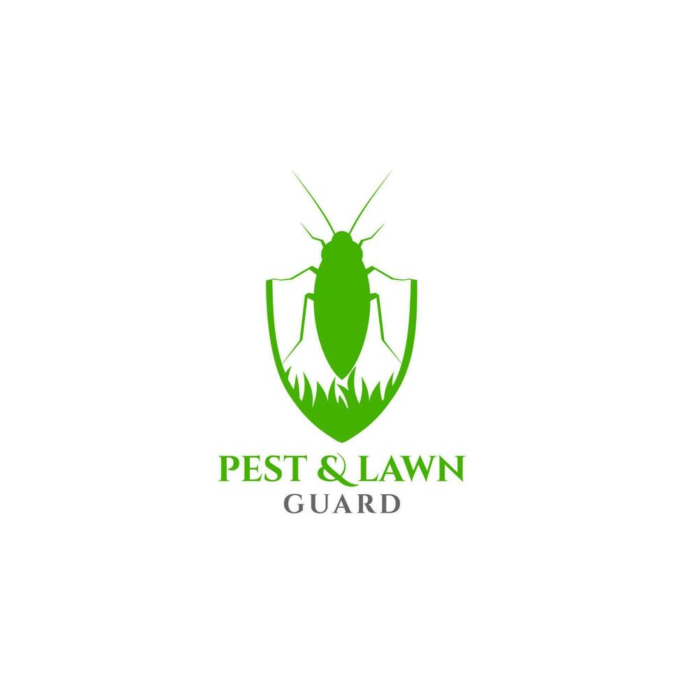 Pest and Lawn Guard Logo Design Vector