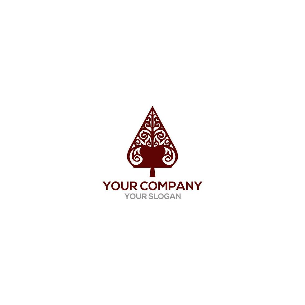 Wayang gunungan logo vector