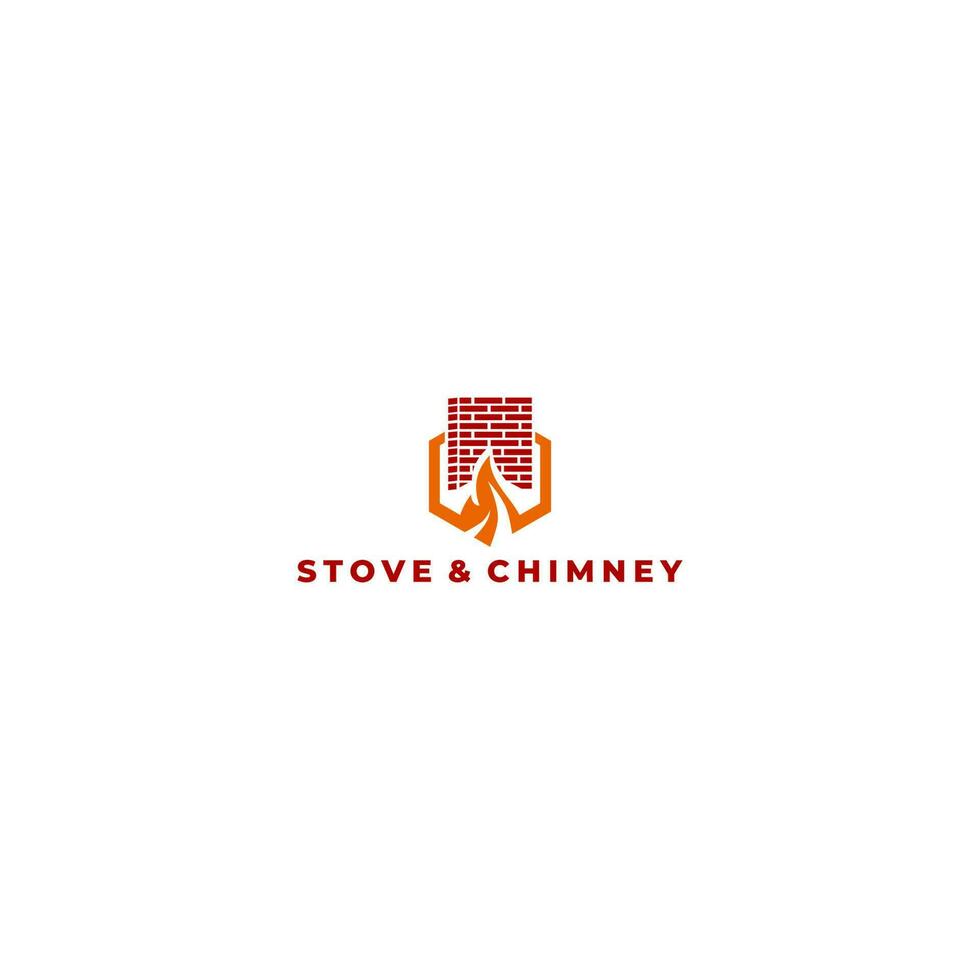 Stove and Chimney Logo Design Vector