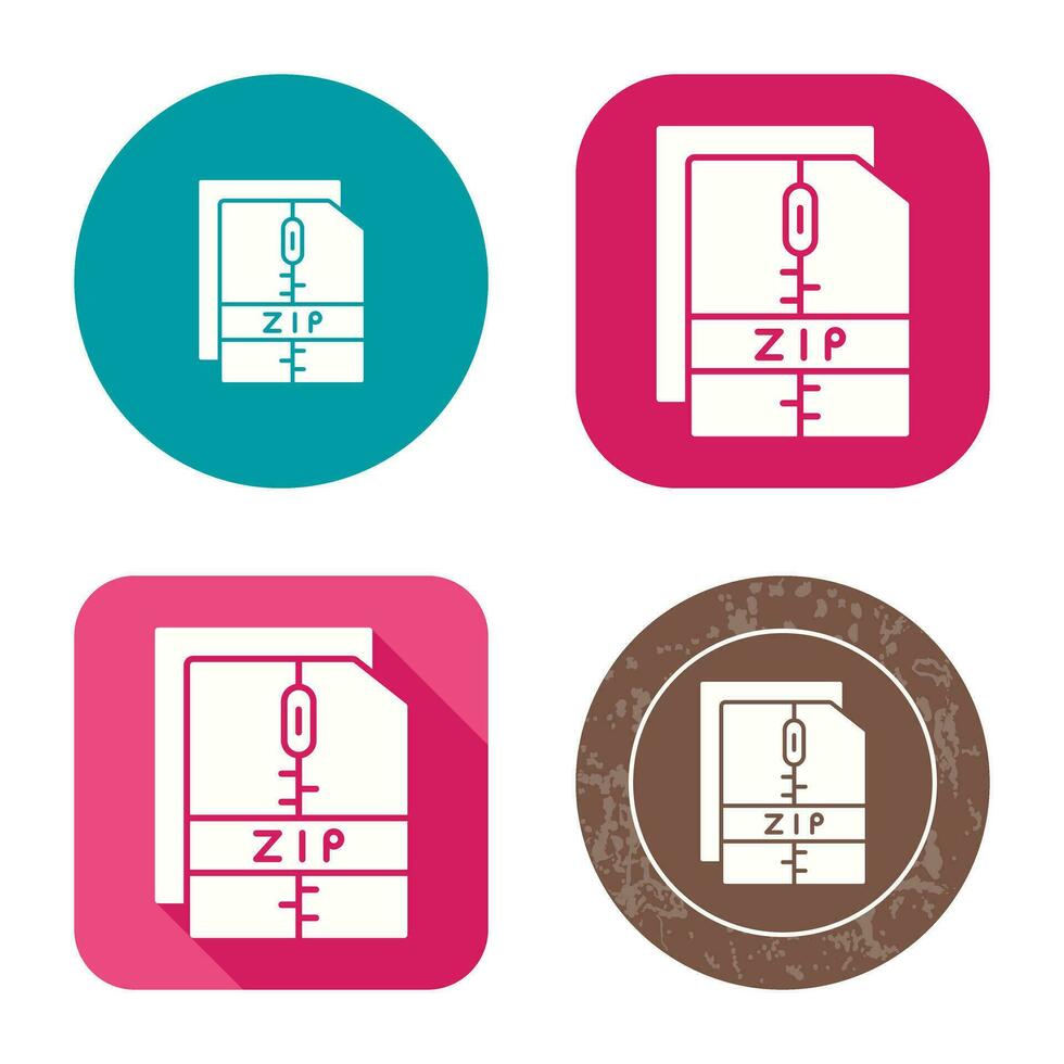 Zip File Vector Icon