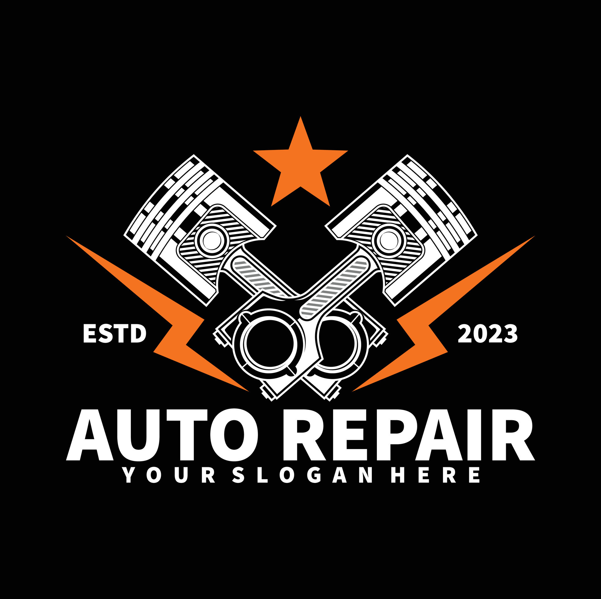 Auto center garage service and repair logo Vector Image