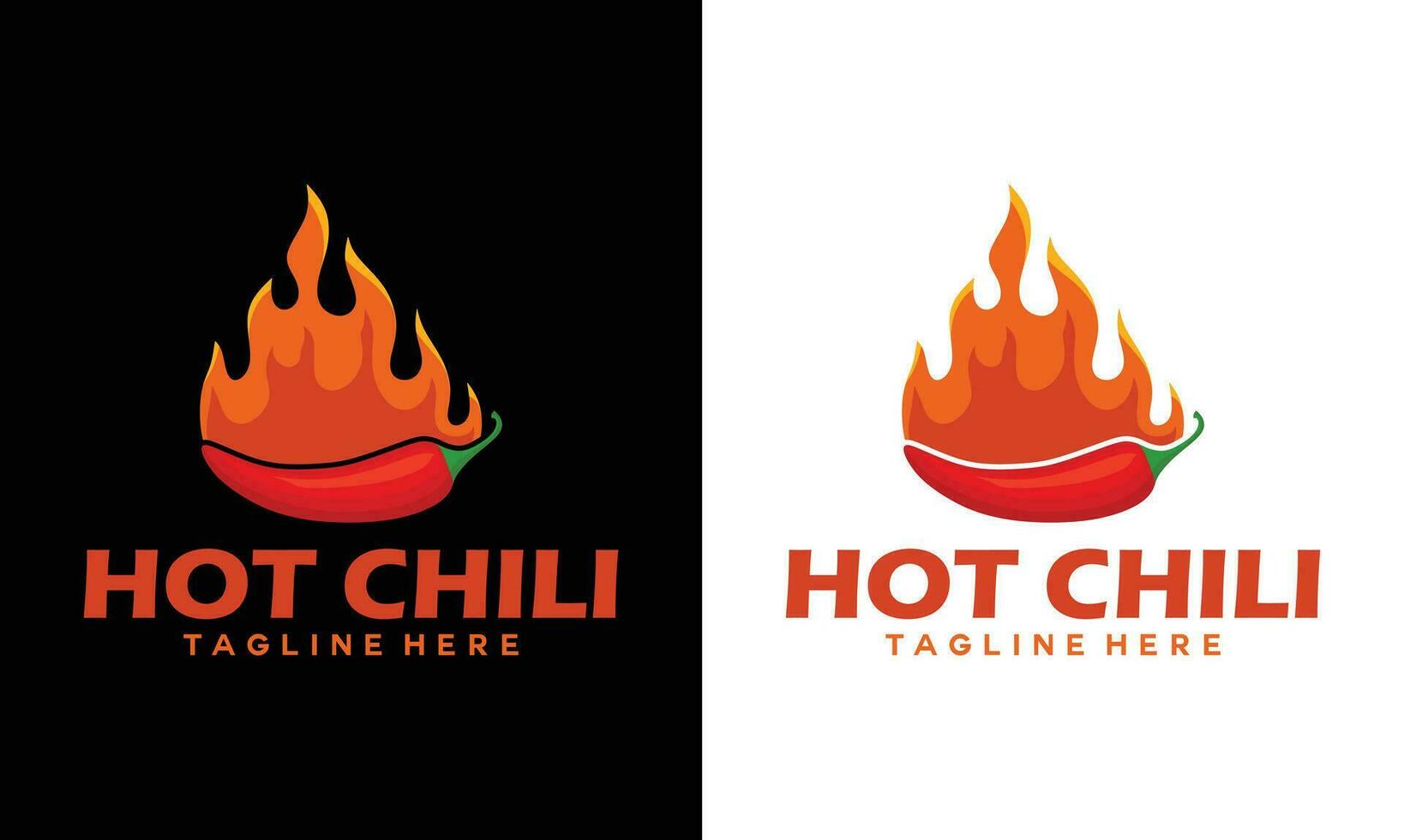 Hot Chile logo design concept vector template. Spicy chili logo icon Premium Vector