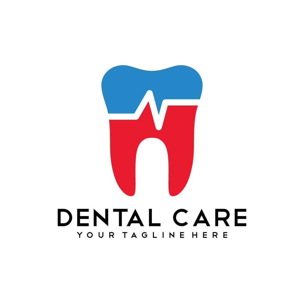 Dental care logo tamplete illustration vektor. Dentist logotype icon illustration concept. vector