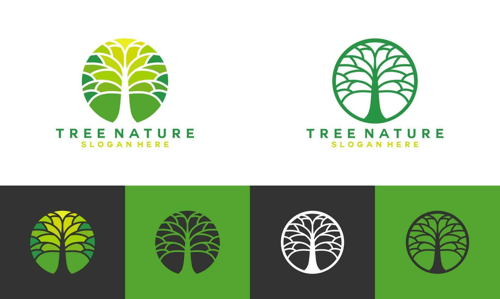 abctract árbol naturaleza logo vector árbol icono logo ilustración.