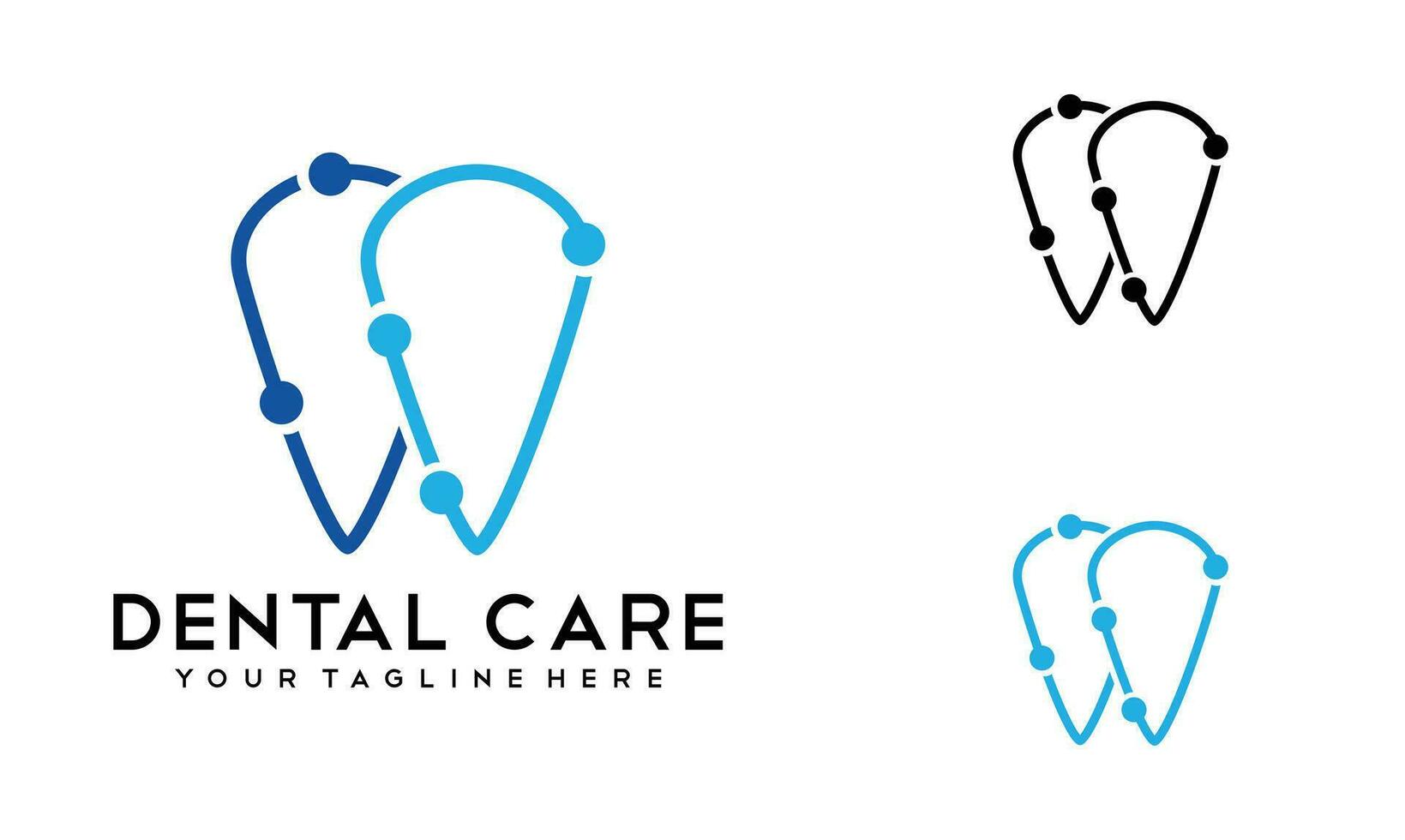 Dental care logo tamplete illustration vektor. Dentist logotype icon illustration concept. vector