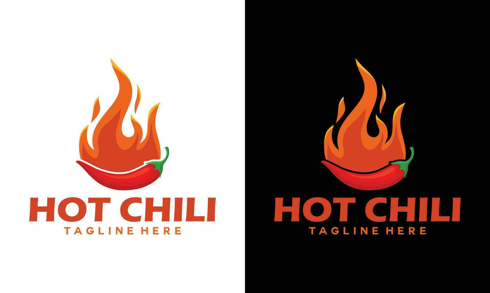 Hot Chile logo design concept vector template. Spicy chili logo icon Premium Vector