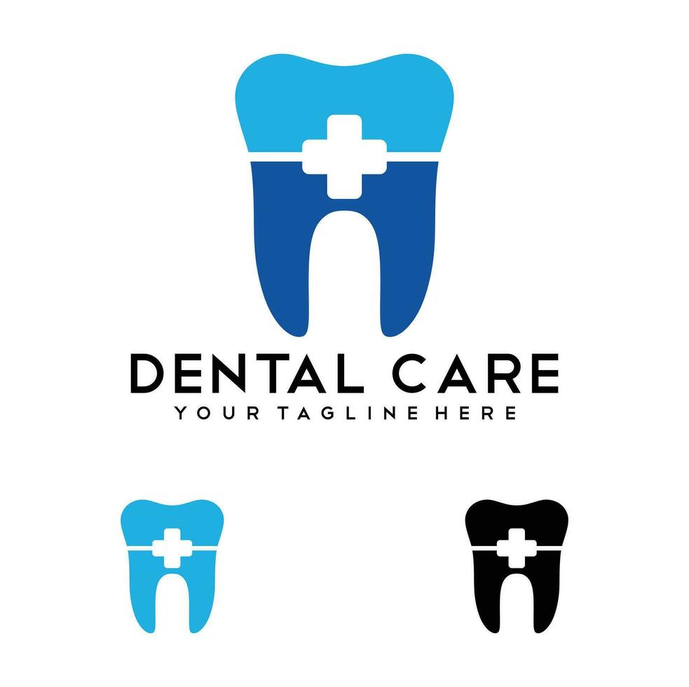 Dental care logo tamplete illustration vektor. Dentist logotype icon illustration concept. vector