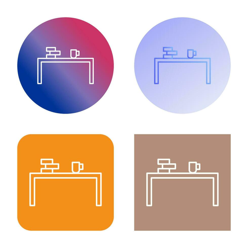 Unique Study Desk Vector Icon