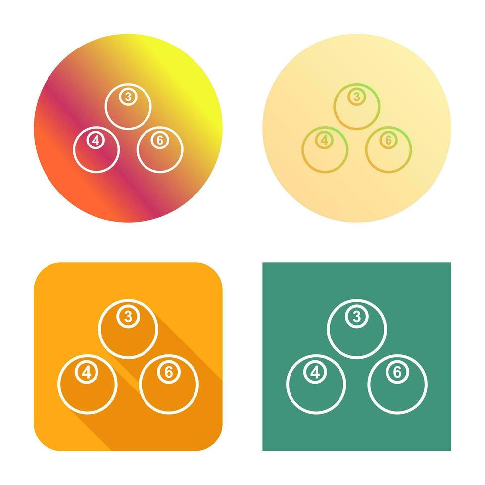 Unique Snooker Balls Vector Icon