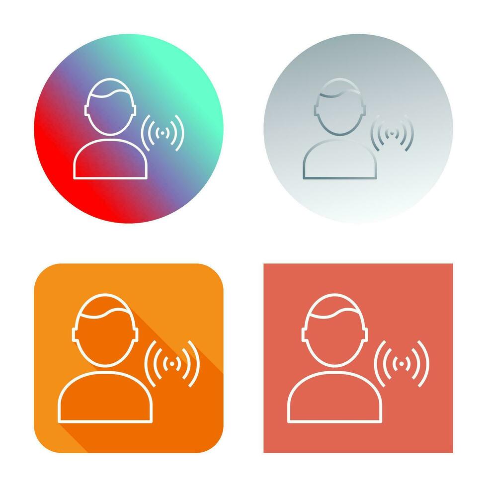 Unique Signal on User Vector Icon