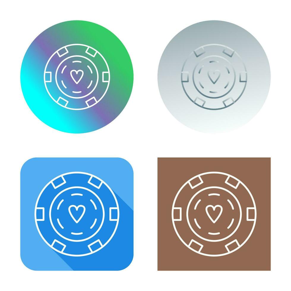 Unique Poker Chips Vector Icon