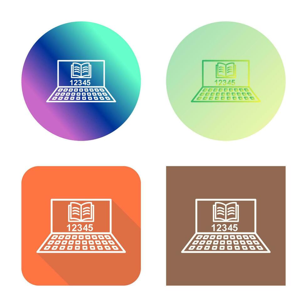 Unique Online Study Vector Icon