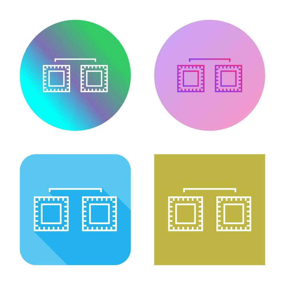 Unique Processors Connected Vector Icon