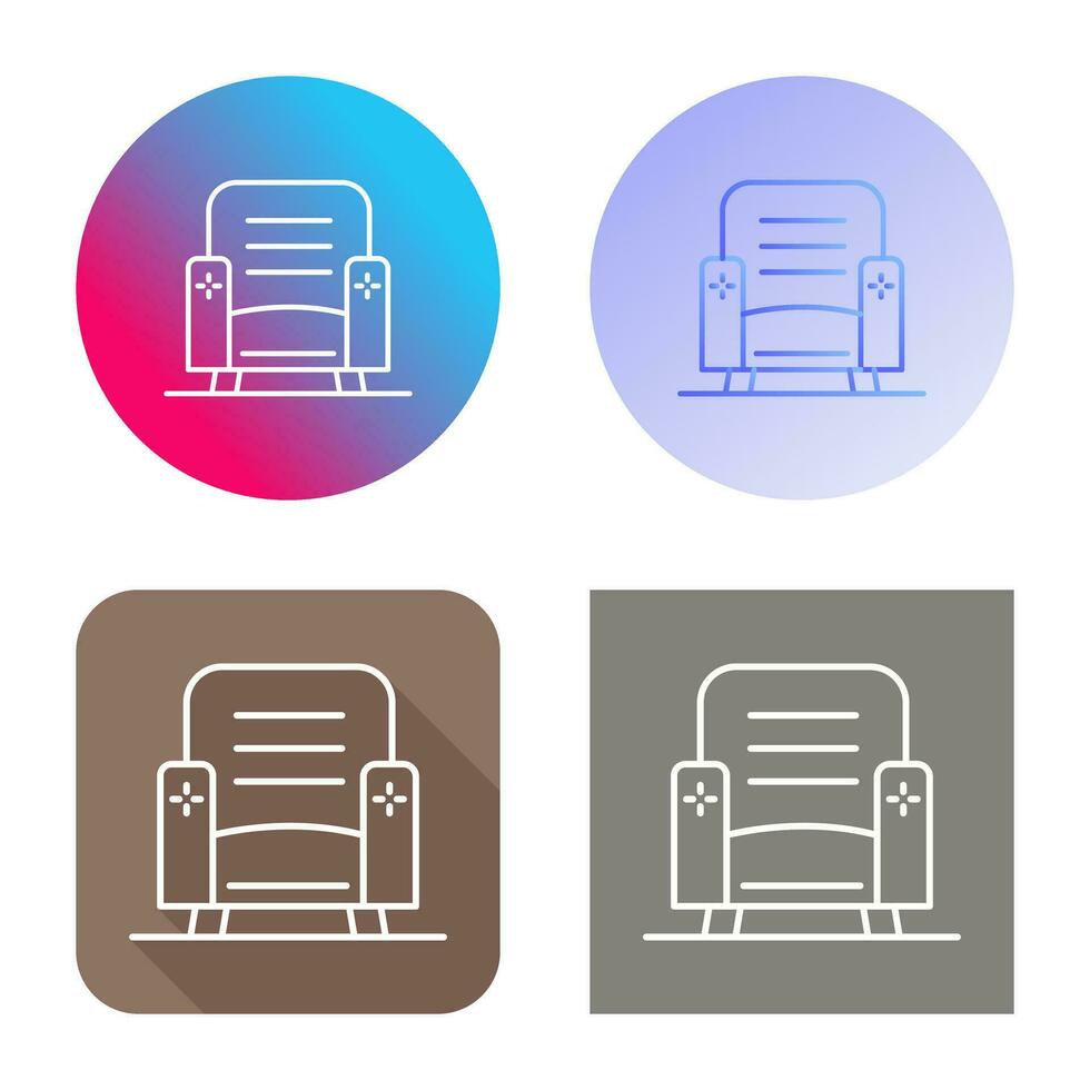 icono de vector de sillón