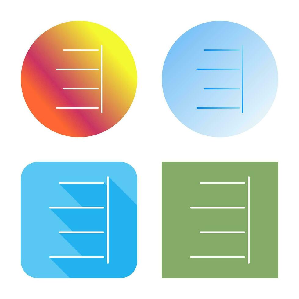 Unique Right Align Vector Icon