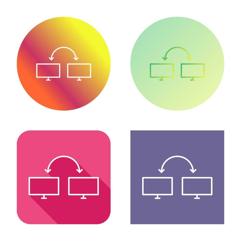 icono de vector de sistemas conectados únicos