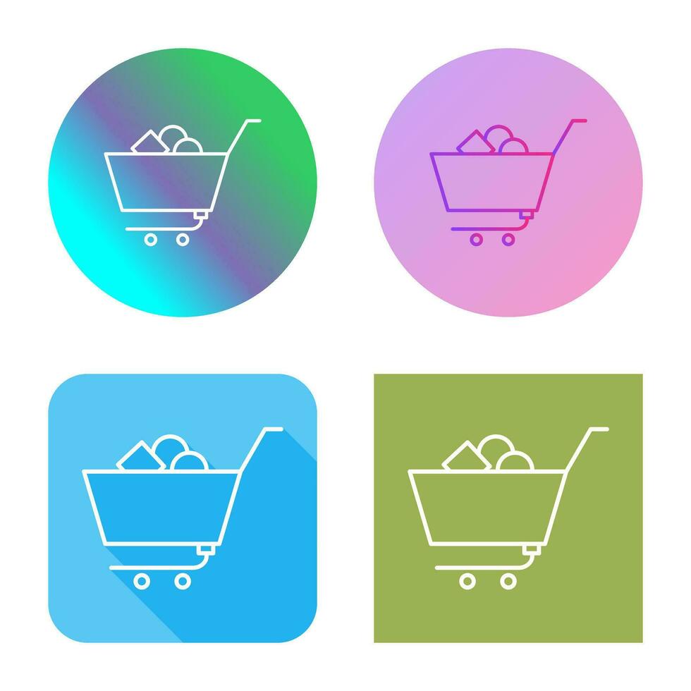 Unique Shopping Cart II Vector Icon