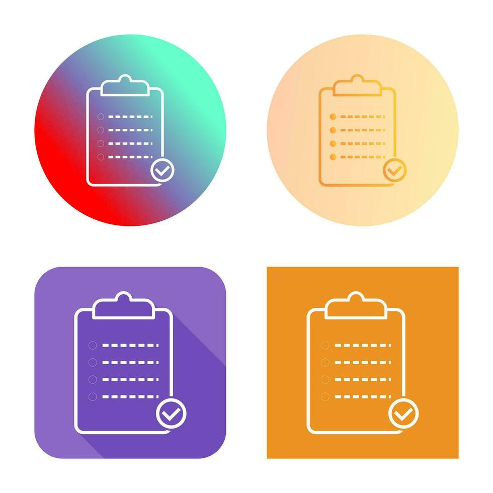 Unique Checklist Vector Icon