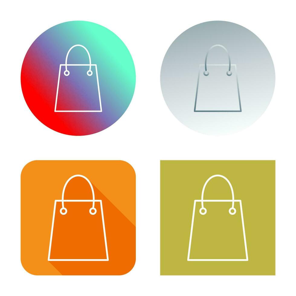 icono de vector de bolsa de compras única