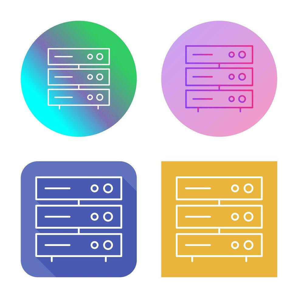 Unique Server Network Vector Icon