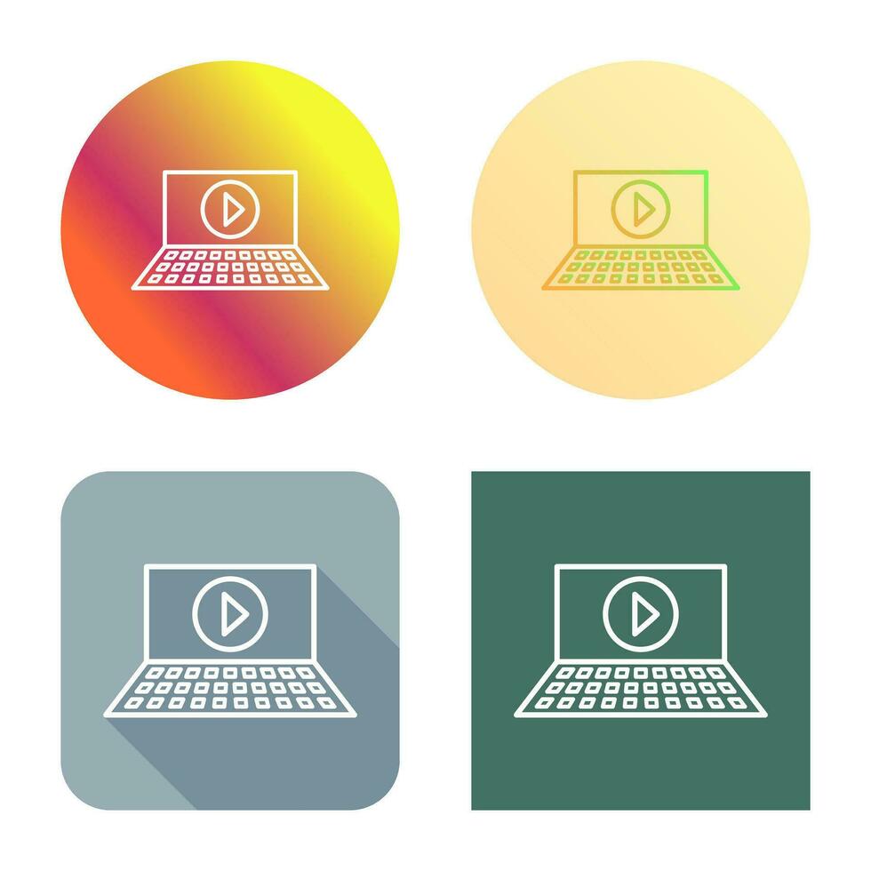 Unique Play Video Vector Icon