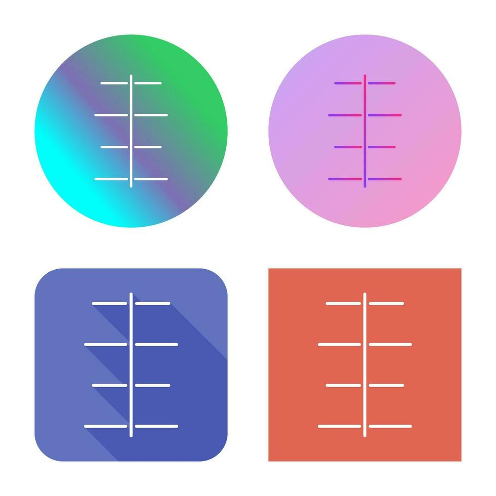 Unique Center Align Vector Icon