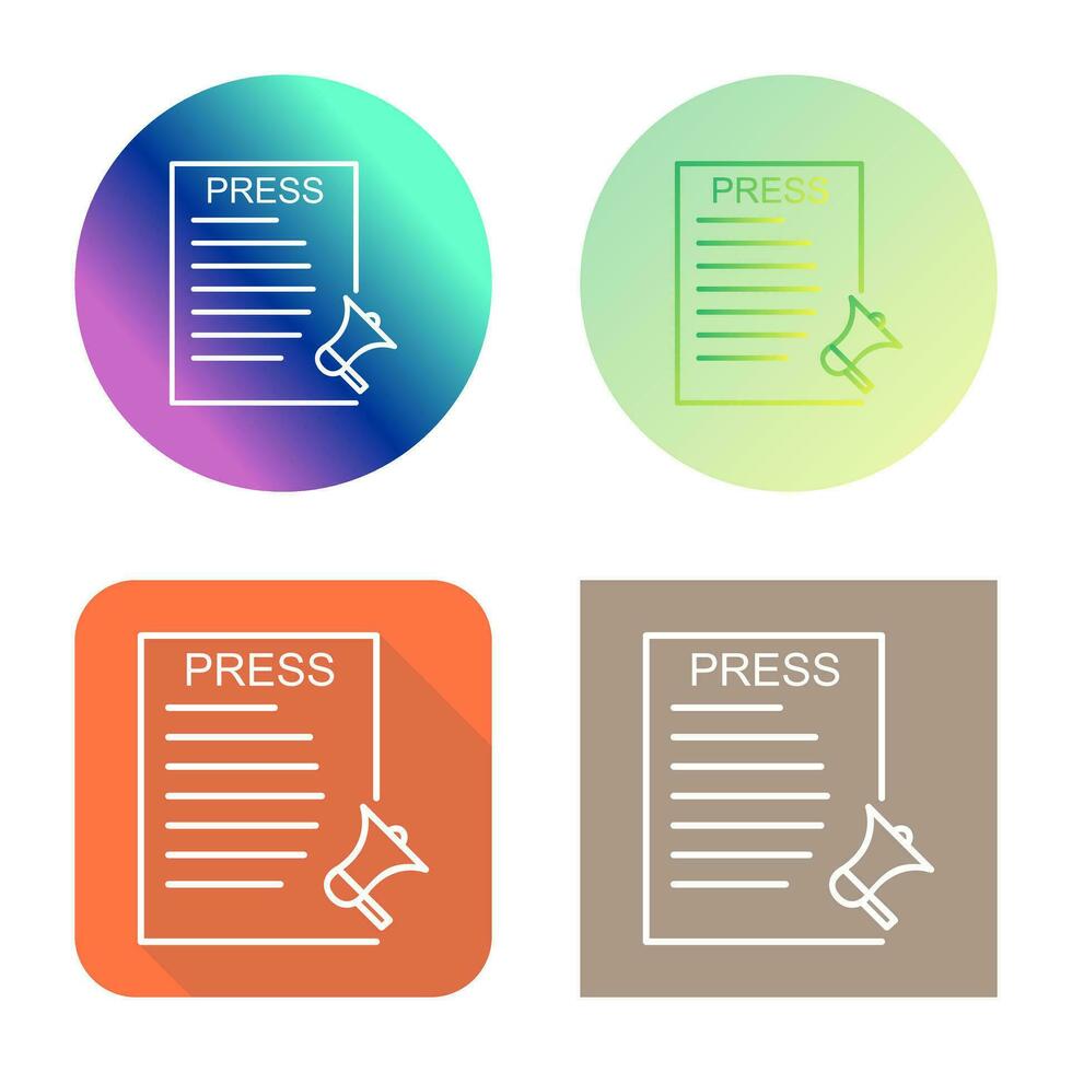 Unique Press Releases Vector Icon