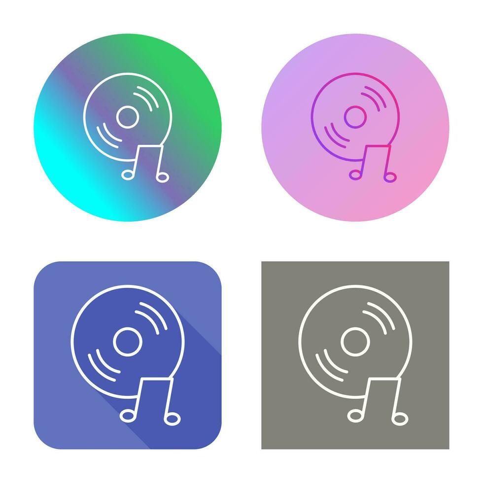 Unique Music CD Vector Icon