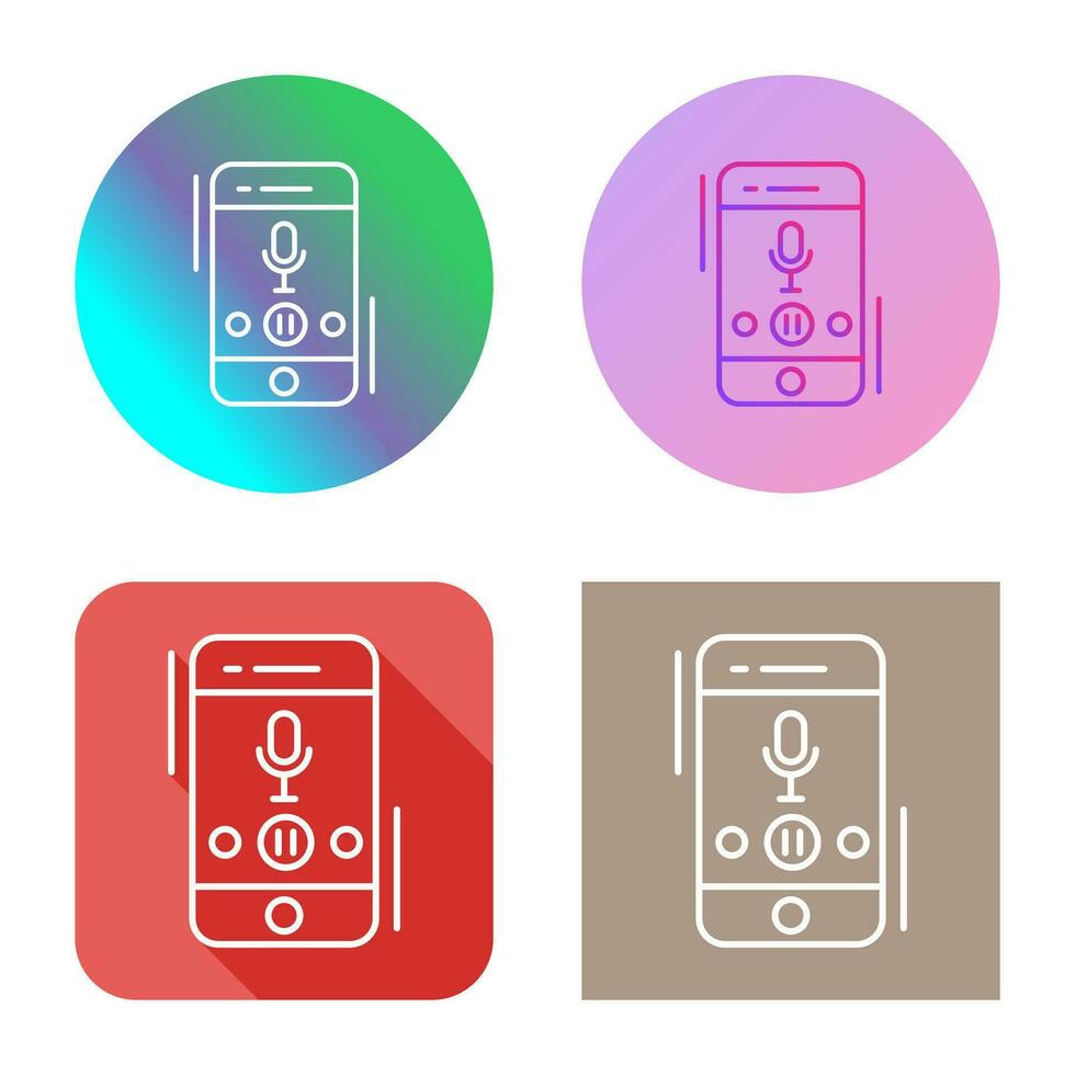 icono de vector de grabación de voz