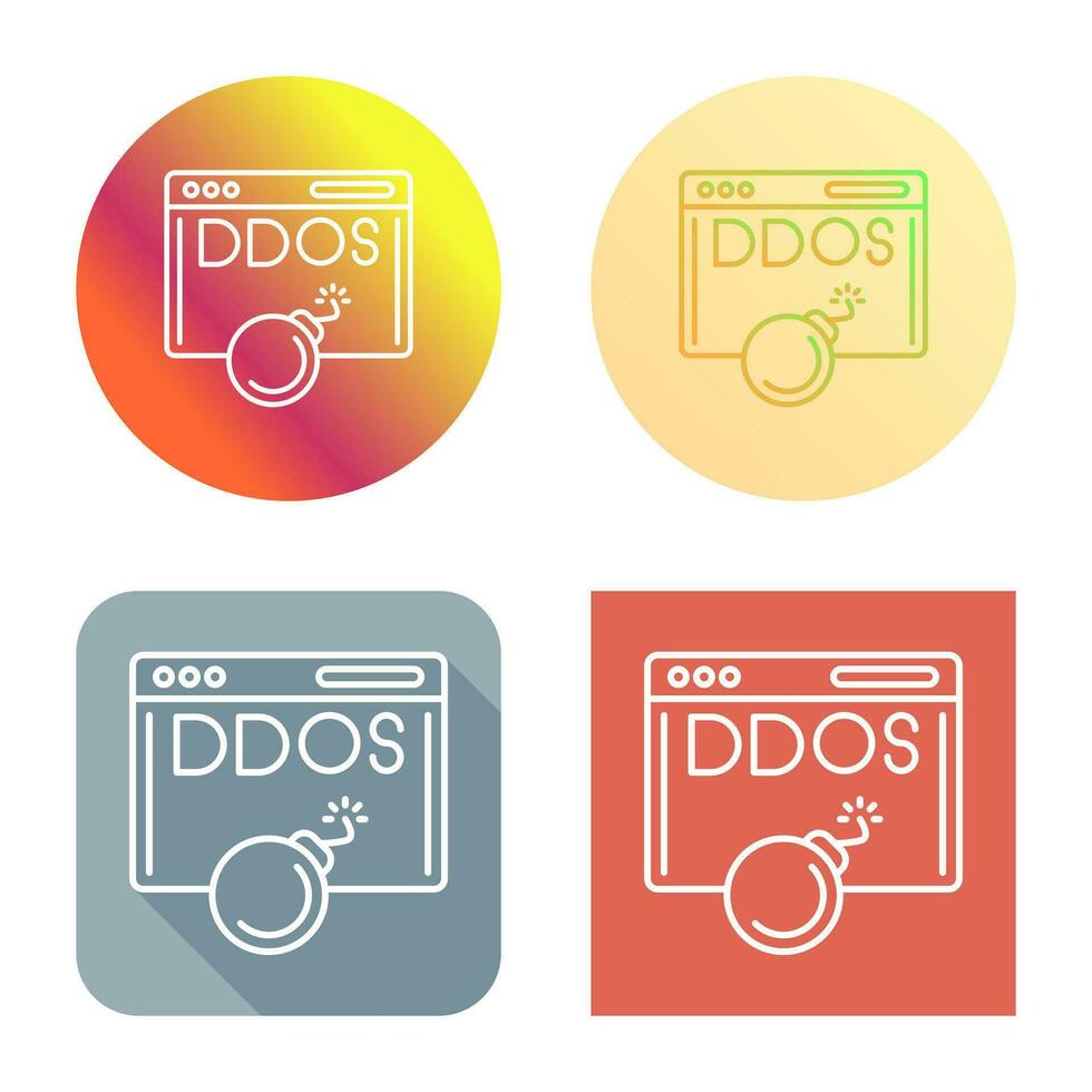 icono de vector de ataque ddos