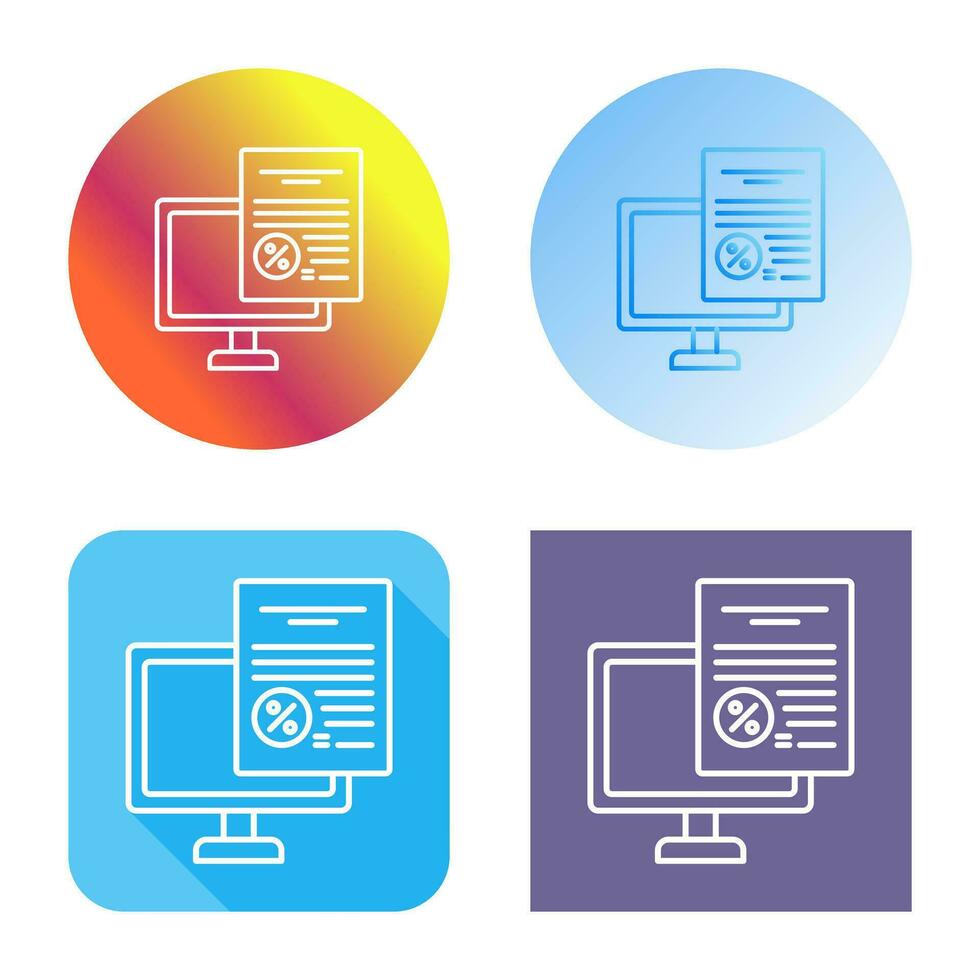 Online Tax Vector Icon