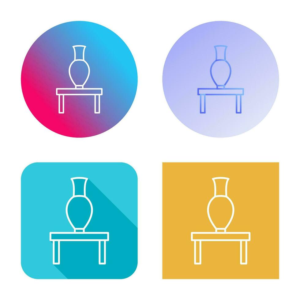 Vase Exhibit Vector Icon
