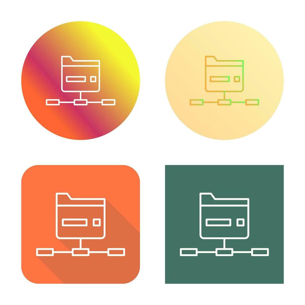 Network Folder Vector Icon