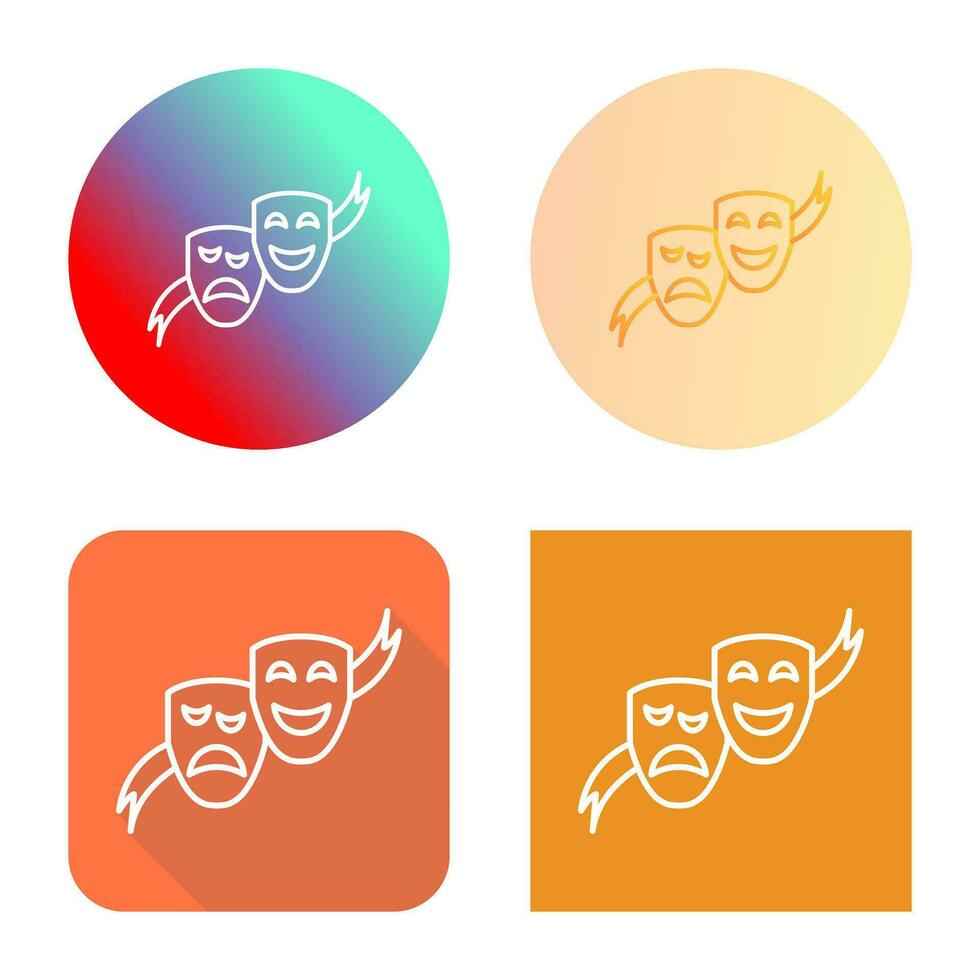 icono de vector de máscaras de teatro