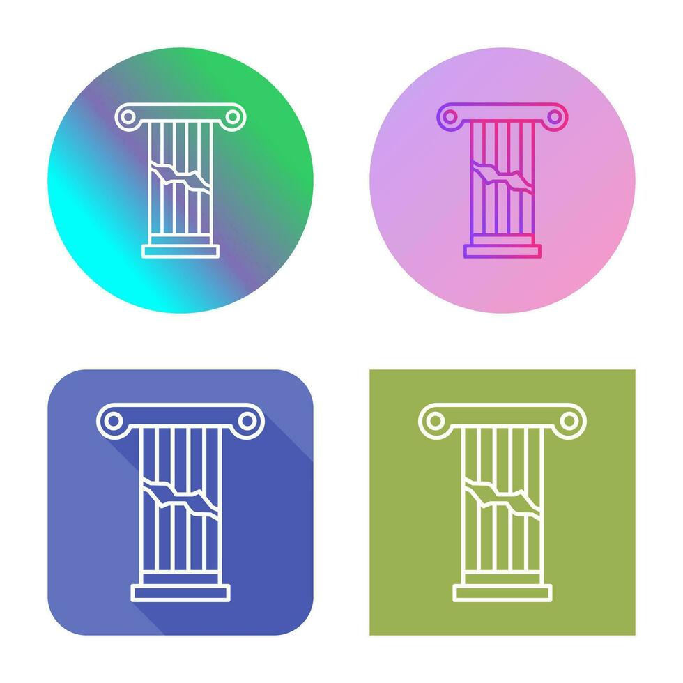 Broken Pillar Vector Icon