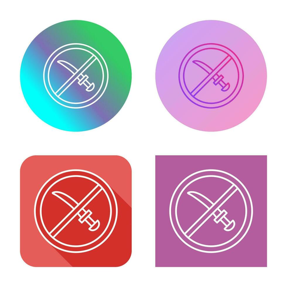 No Weapons Vector Icon