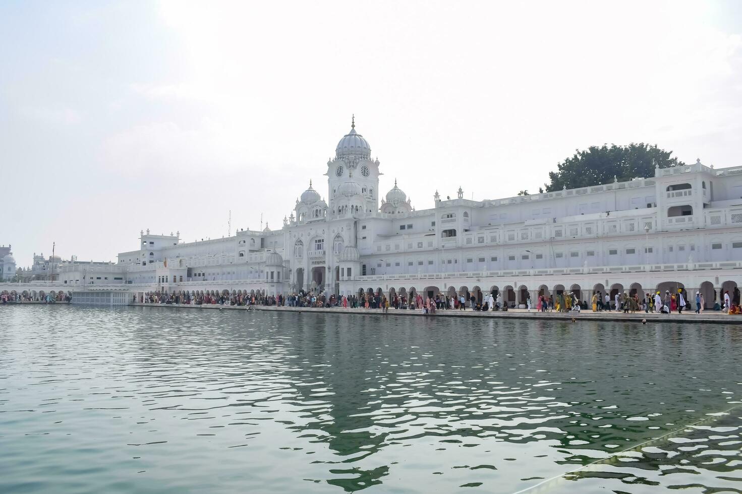 View of details of architecture inside Golden Temple - Harmandir Sahib in Amritsar, Punjab, India, Famous indian sikh landmark, Golden Temple, the main sanctuary of Sikhs in Amritsar, India photo