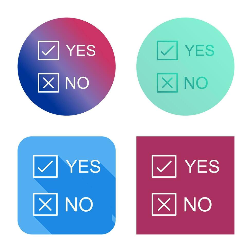 Yes No Option Vector Icon