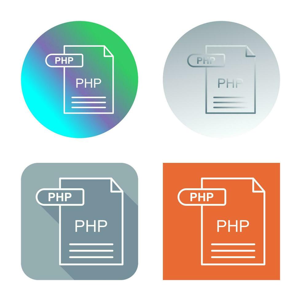 icono de vector de php